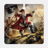 Pirate Santa Ornament Aus Metall (Rückseite)