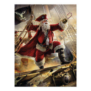 Pirate Santa Poster