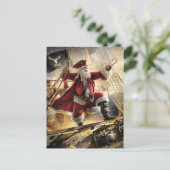 Pirate Santa Postkarte (Stehend Vorderseite)