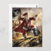 Pirate Santa Postkarte (Vorne/Hinten)