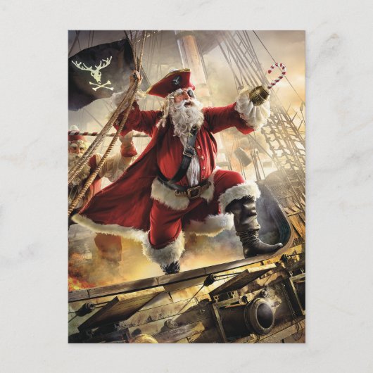 Pirate Santa Postkarte (Vorderseite)