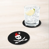 Pirate Santa Round Paper Untersetzer (Vor Ort)