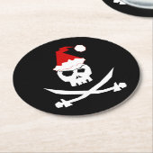 Pirate Santa Round Paper Untersetzer (Angewinkelt)