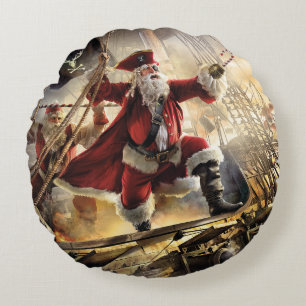 Pirate Santa Rundes Kissen