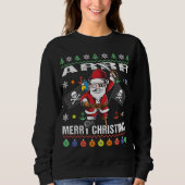 Pirate Santa Tacky Xmas Sweater Ar Frohe Weihnacht Sweatshirt (Vorderseite)
