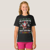 Pirate Santa Tacky Xmas Sweater Ar Frohe Weihnacht T-Shirt (Vorne ganz)
