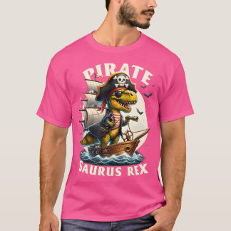 Pirate Saurus Rex Halloween T Rex Dinosaur T-Shirt