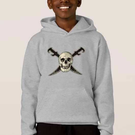 Pirate (Schädel) - Kinderpullover-Hoodie Hoodie (Vorderseite)