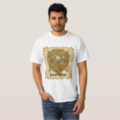 Pirate-Schädel-Schild T-Shirt (Vorne ganz)