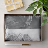 Pirate Schwarz-weiß Decoupage Seidenpapier (Geschenk)