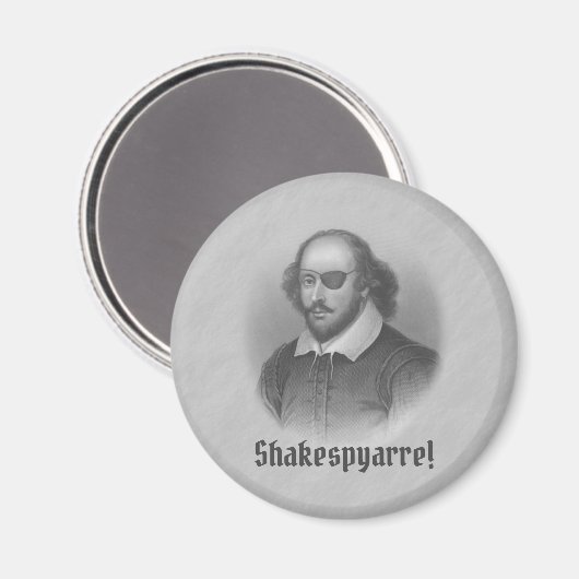 Pirate Shakespeare Magnet (Vorderseite/Rückseite)