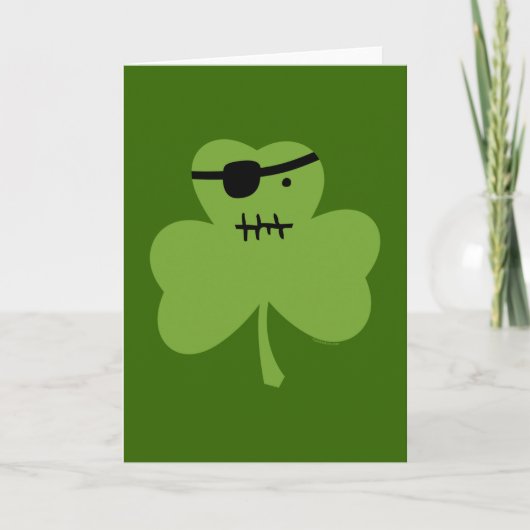 Pirate Shamrock Karte (Vorderseite)