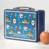 Pirate Shark Personalisiert Name Moderne Kinder Metall Brotdose (Beispiel)