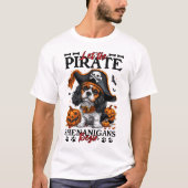 Pirate Shenanigans Cavalier King Charles Spaniel T-Shirt (Vorderseite)