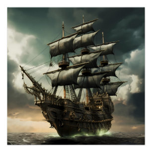 Pirate Ship Art Series - Erste Ausgabe #15 Poster