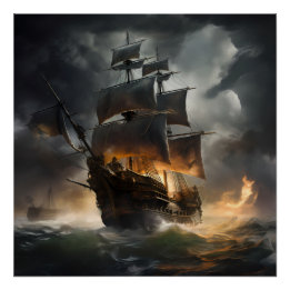 Pirate Ship Art Series - Erste Ausgabe #22 Poster