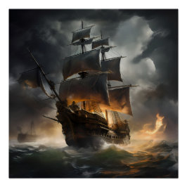 Pirate Ship Art Series - Erste Ausgabe #22 Poster