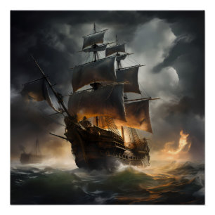 Pirate Ship Art Series - Erste Ausgabe #22 Poster