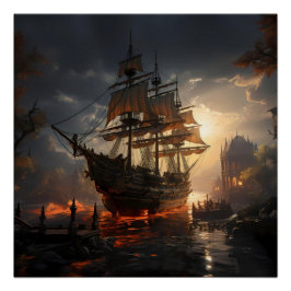 Pirate Ship Art Series - Erste Ausgabe #37 Poster