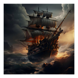 Pirate Ship Art Series - Erste Ausgabe #38 Poster