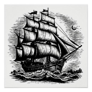 Pirate Ship Art Series - Erste Ausgabe #40 Poster