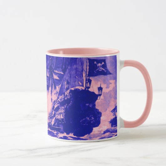 PIRATE SHIP BATTLE / blue purple Tasse (Rechts)