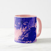 PIRATE SHIP BATTLE / blue purple Tasse (VorderseiteRechts)