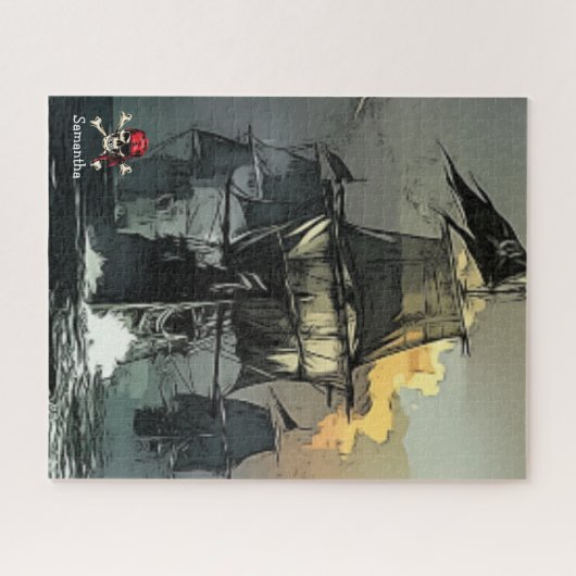 Pirate Ship Battle Jigsaw Puzzle (Horizontal)