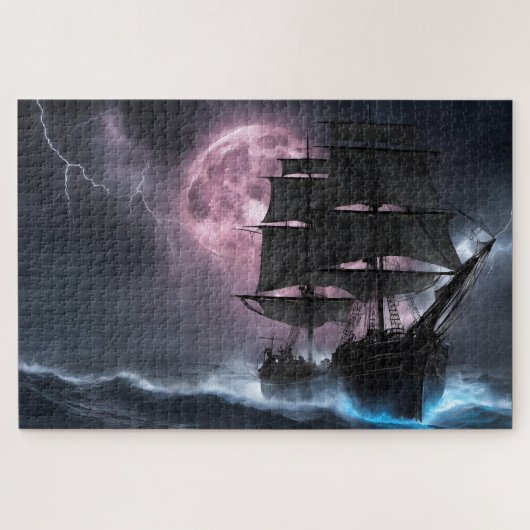 Pirate Ship Blitze Erdbeermond Puzzle (Horizontal)