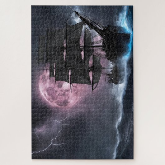 Pirate Ship Blitze Erdbeermond Puzzle (Vertikal)