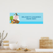 Pirate Ship Boy Birthday Party Banner Poster (Küche)