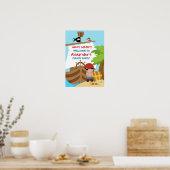Pirate Ship Boy Birthday Party Poster (Küche)