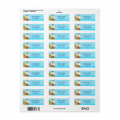 Pirate Ship Boy Birthday Rücksendeadressen-Aufkleb (Vorne)