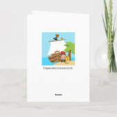 Pirate Ship Boy Geburtstag Danke Karte (Rückseite)