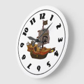 Pirate Ship Clock Große Wanduhr (Winkel)