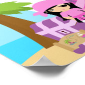 Pirate Ship Girl Geburtstagsparty-Banner Poster (Ecke)
