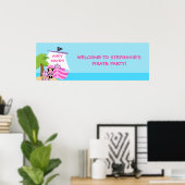 Pirate Ship Girl Geburtstagsparty-Banner Poster (Heimbüro)