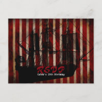 Pirate Ship Grunge Geburtstagsparty UAWG Postcard