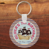 Pirate Ship Kindergeburtstag Party Schlüsselanhänger (Vorderseite)