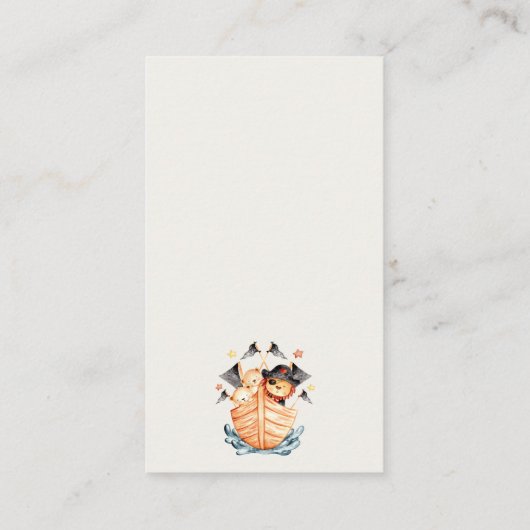 Pirate Ship Lion Cub Display Dusche Kinderdusche Begleitkarte (Rückseite)