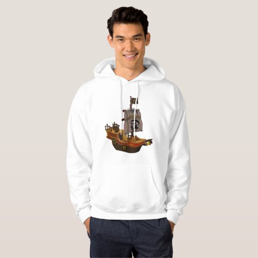 Pirate Ship Mens Hoodie (Vorne ganz)