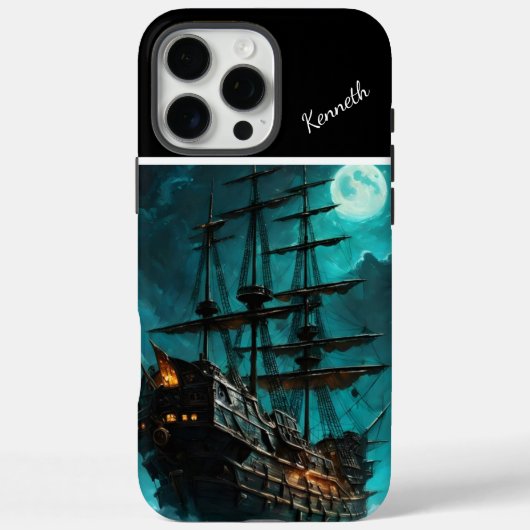Pirate Ship Moonlight Galleon Case-Mate iPhone Hülle (Rückseite)