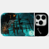 Pirate Ship Moonlight Galleon Case-Mate iPhone Hülle (Rückseite (Horizontal))