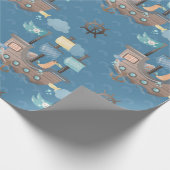 Pirate Ship Muster Geschenkpapier (Ecke)