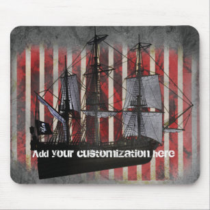 Pirate Ship Pirates Grunge Cool Mouse Pad Mousepad