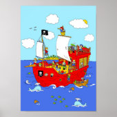 Pirate Ship Szene Poster (Vorne)