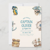 Pirate Ship Treasure Birthday Invite Einladung (Vorderseite)