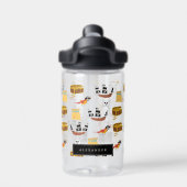 Pirate Ship Treasure Chest Theme Pattern School Trinkflasche (Rückseite)