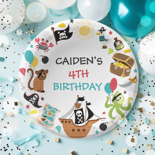Pirate Ship Treasure Geburtstagspartei Pappteller