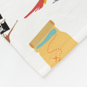 Pirate Ship Treasure Thest Muster Fleecedecke (Ecke)